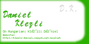 daniel klezli business card